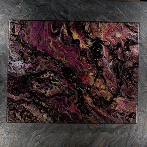 Acrylic Pour Painting 11x14 Clear coated